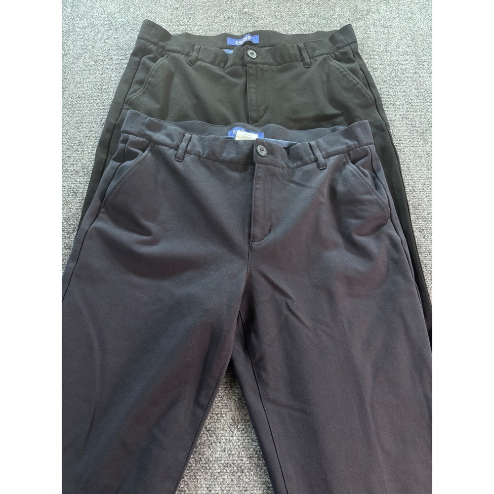 Swing Control Golf Pants Mens 38x30 Navy Black Stretch Performance Lot of 2